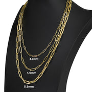 10k Gold Fancy Paperclip Chain