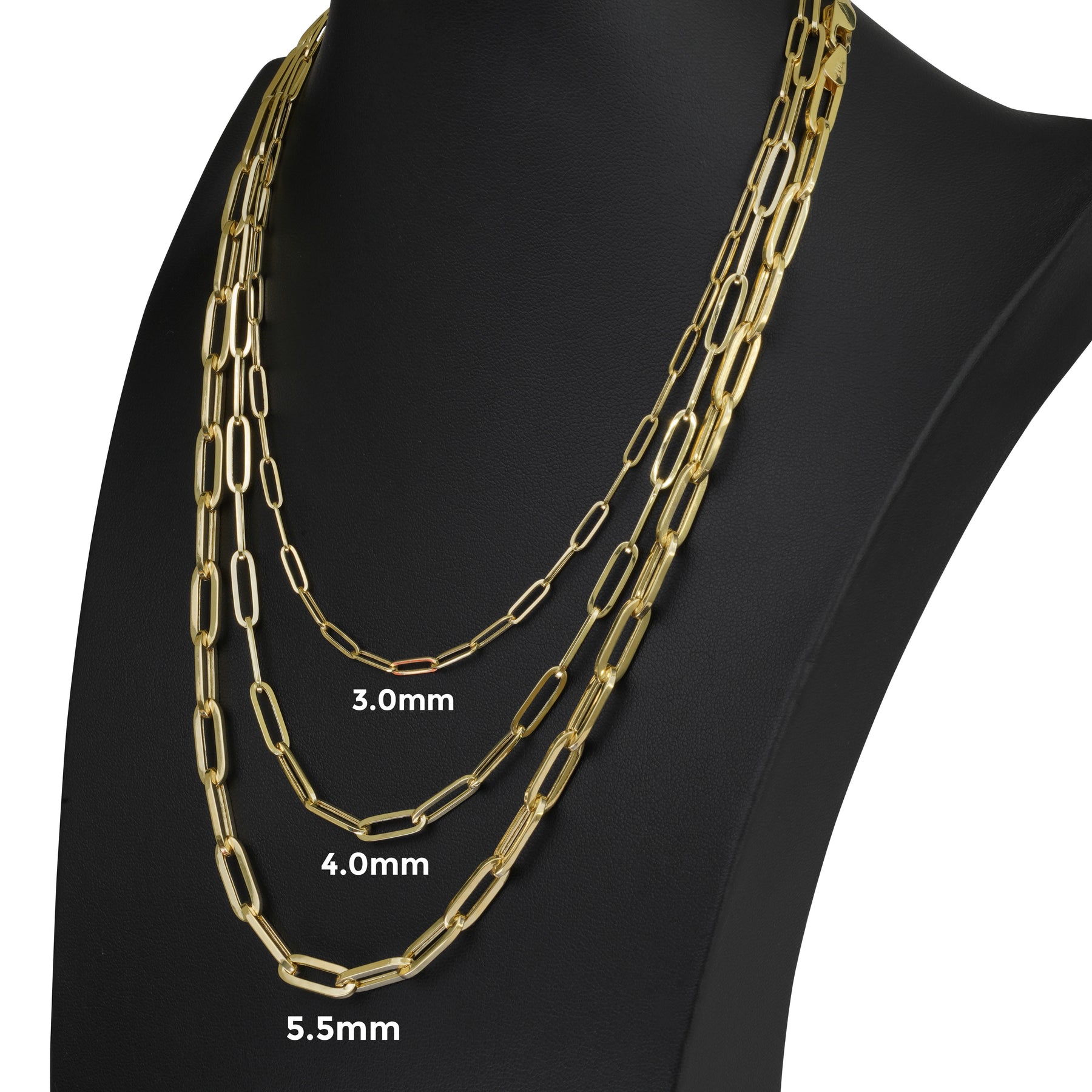 10k Gold Fancy Paperclip Chain