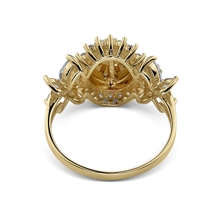 10k & 14k Gold Quinceanera Blingin Two-Tone Ring