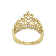 14k Gold Lisa Crown CZ Ring