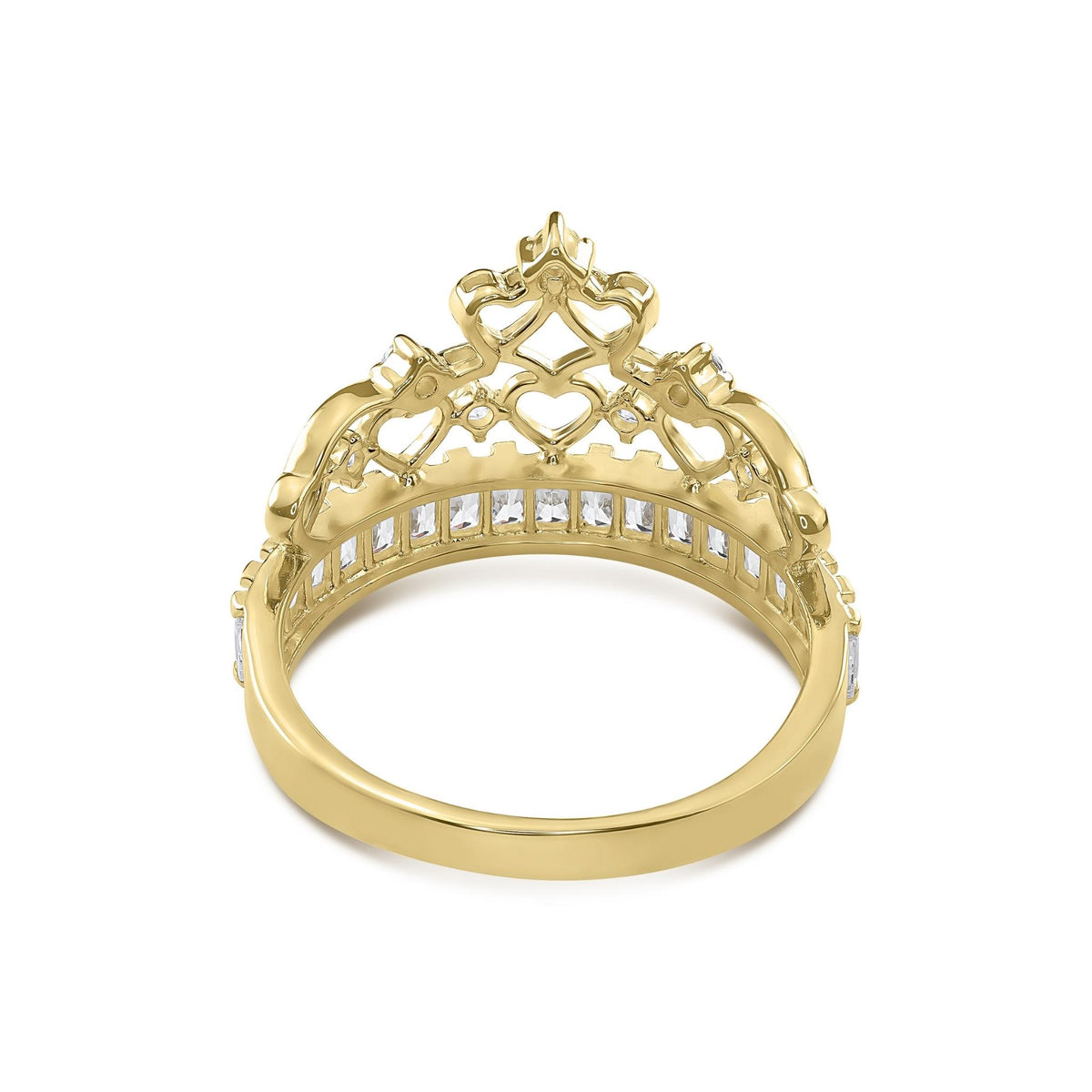 14k Gold Lisa Crown CZ Ring