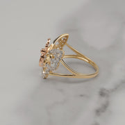 14k Gold Zevon Fancy Butterfly Ring