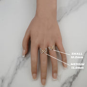 14k Gold Zevon Fancy Butterfly Ring