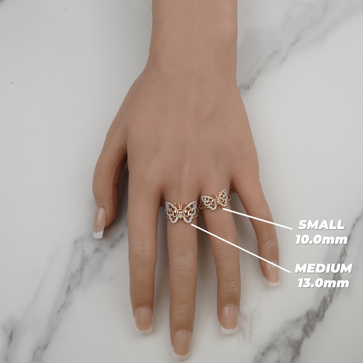14k Gold Zevon Fancy Butterfly Ring