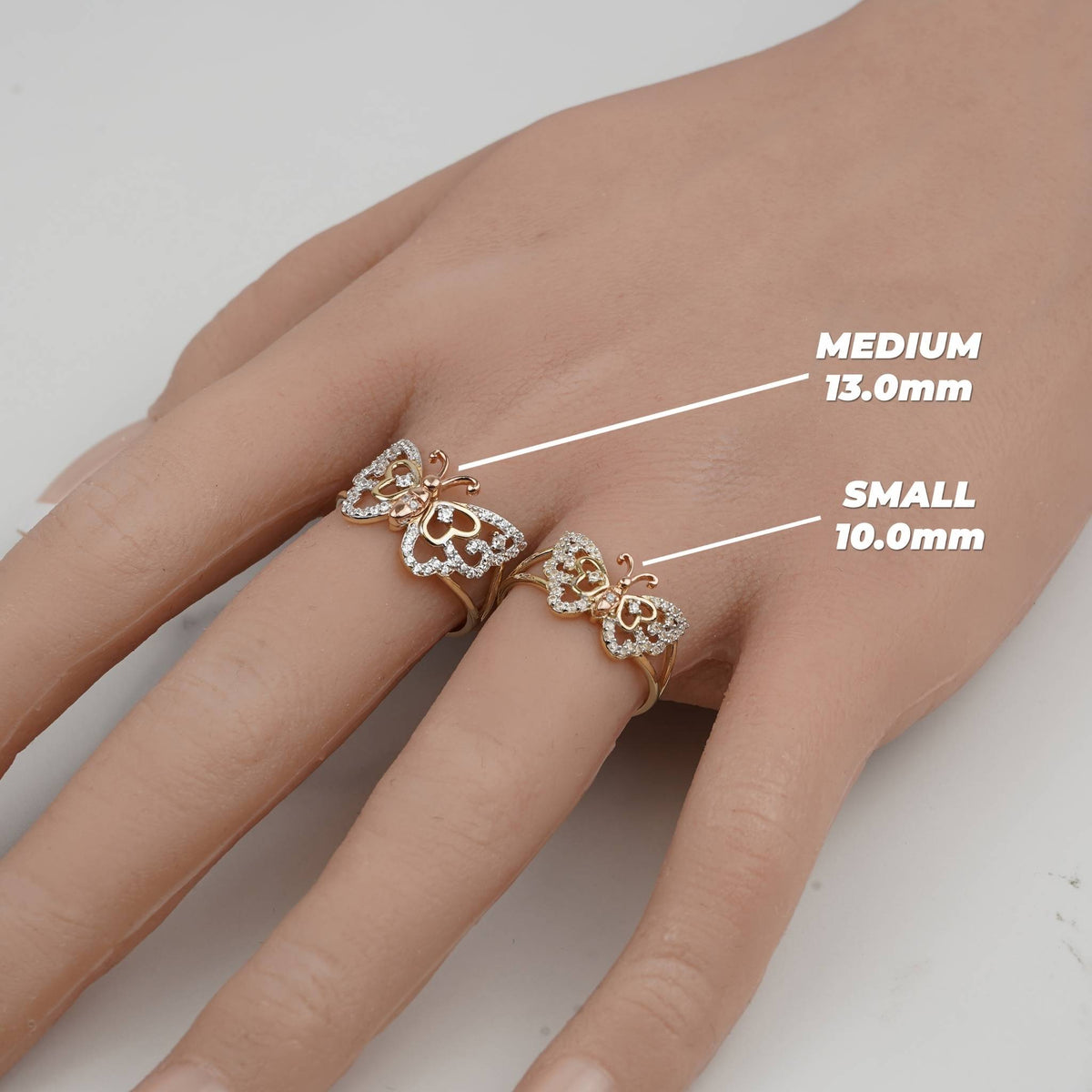 14k Gold Zevon Fancy Butterfly Ring