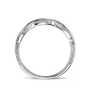 14k White Gold Lawri Lab Grown Diamond twisted wedding band.
