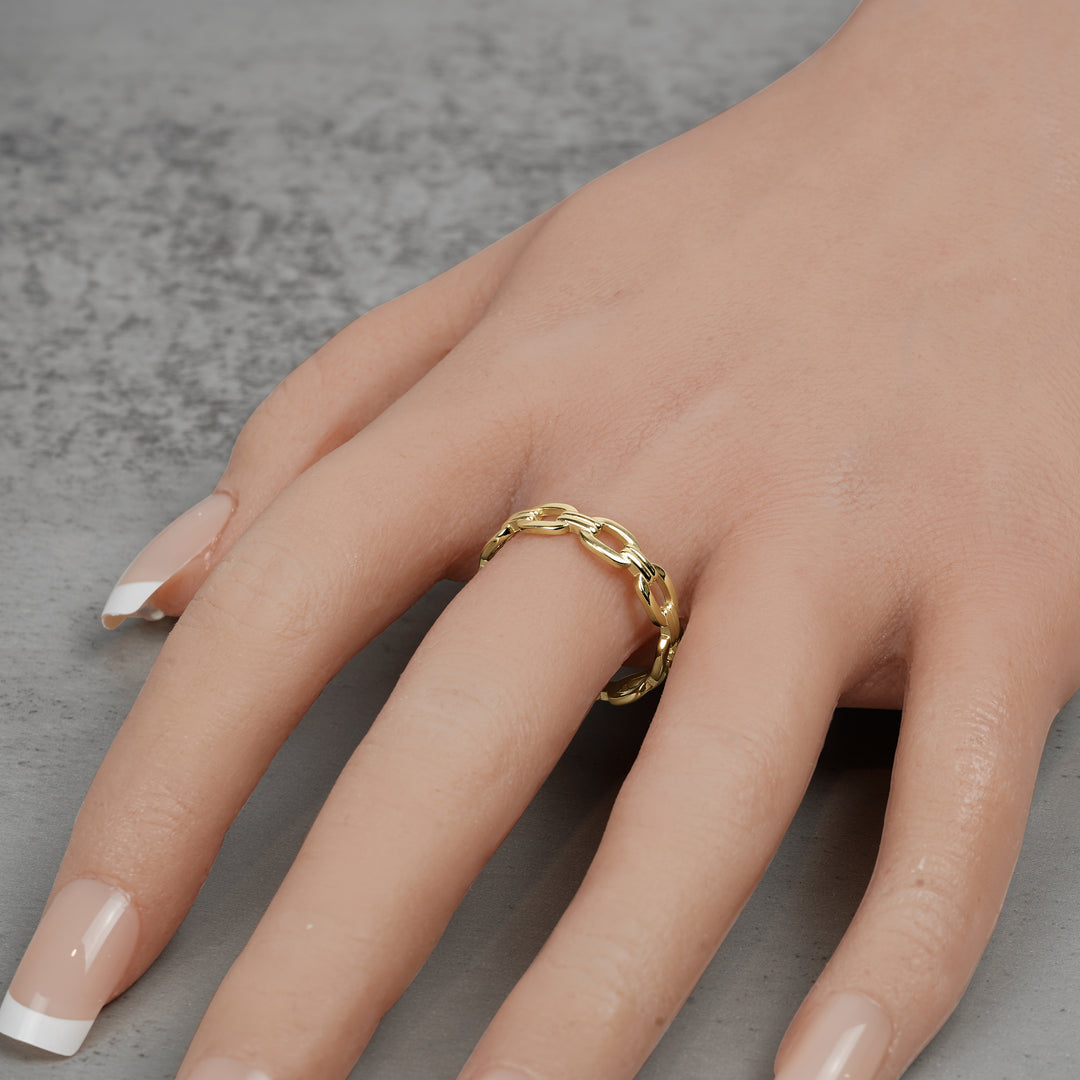 10k & 14k Gold Classic Cable Rolo Band Ring