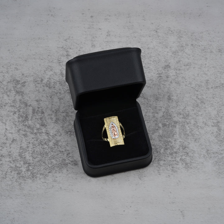 10k & 14k Gold Virgin Mary Rectangle Ring