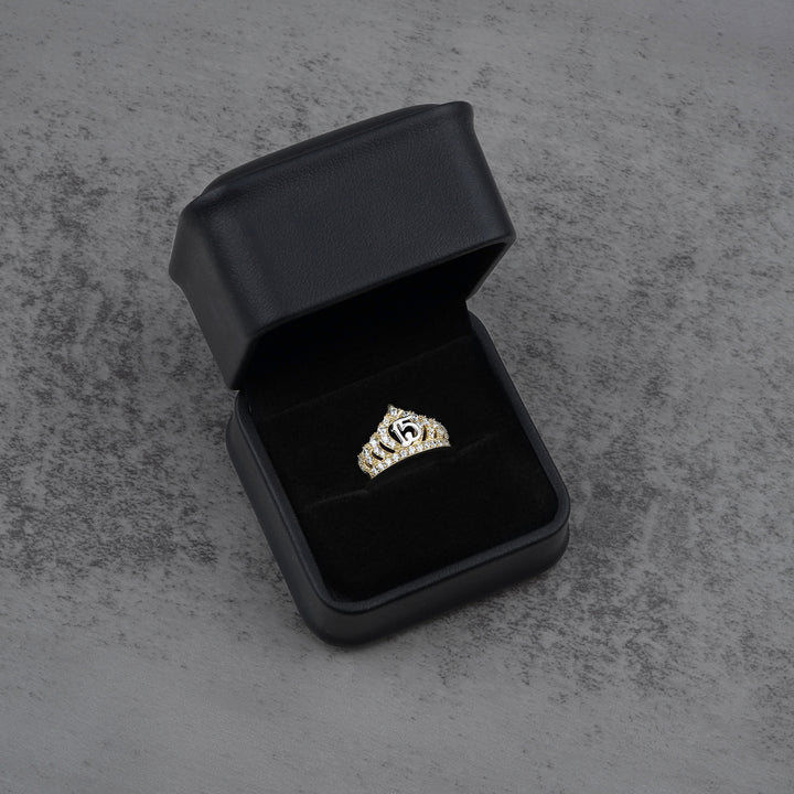 10k & 14k Gold Riley Quinceanera Crown Ring
