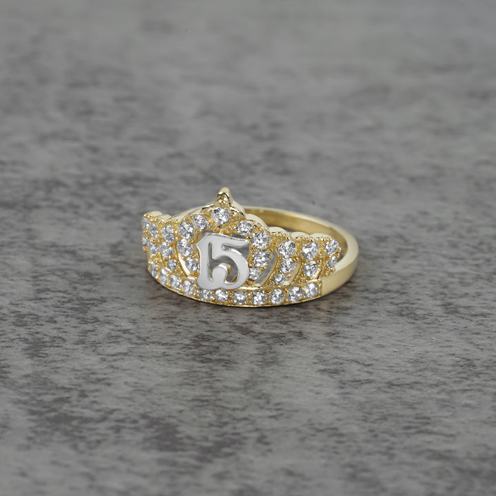 10k & 14k Gold Riley Quinceanera Crown Ring
