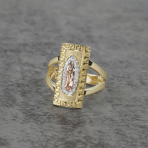 10k & 14k Gold Virgin Mary Rectangle Ring
