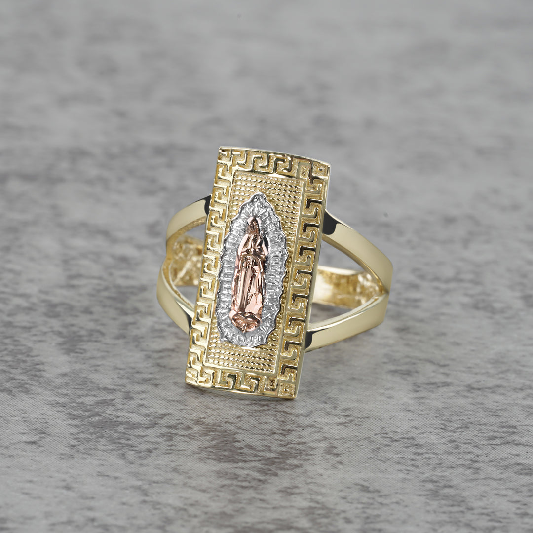 10k & 14k Gold Virgin Mary Rectangle Ring