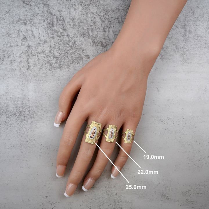 10k & 14k Gold Virgin Mary Rectangle Ring