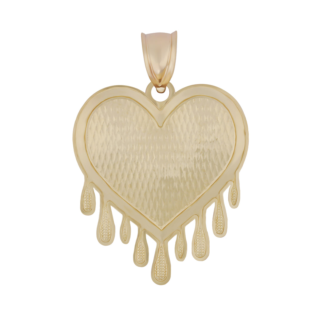 10k Gold Dripping DC Heart Pendant