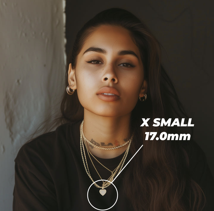 10k Gold Luxe Heart White CZ Curved Pendant