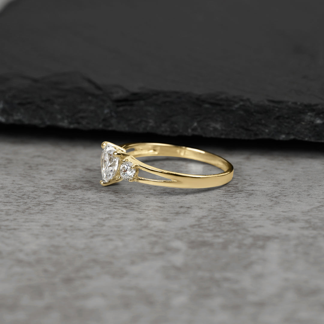 10k & 14k Gold Colet Slim White CZ Ring