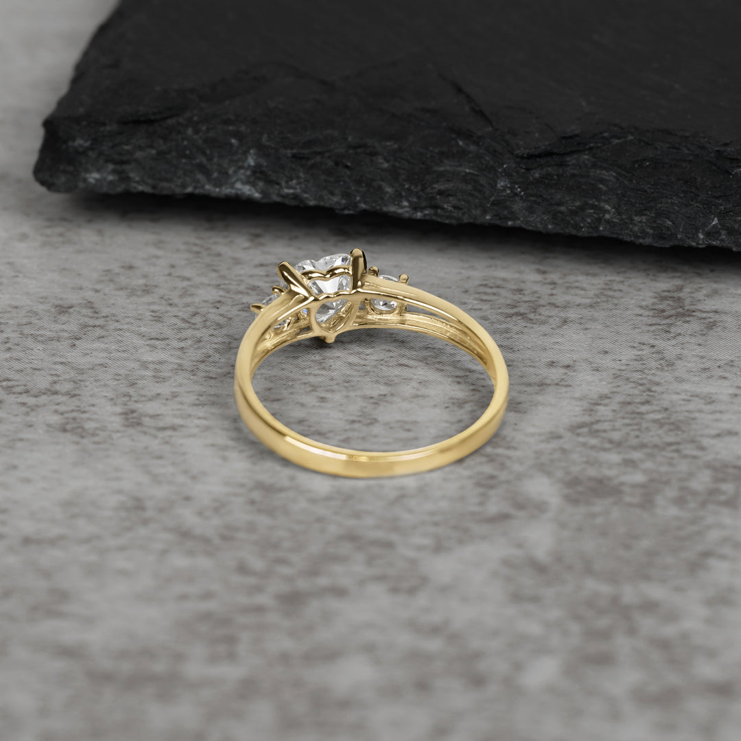10k & 14k Gold Colet Slim White CZ Ring