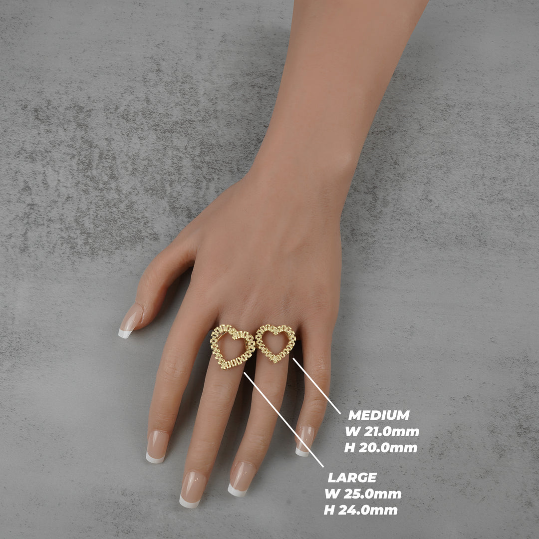 10k Gold Royal Rollie Heart Ring