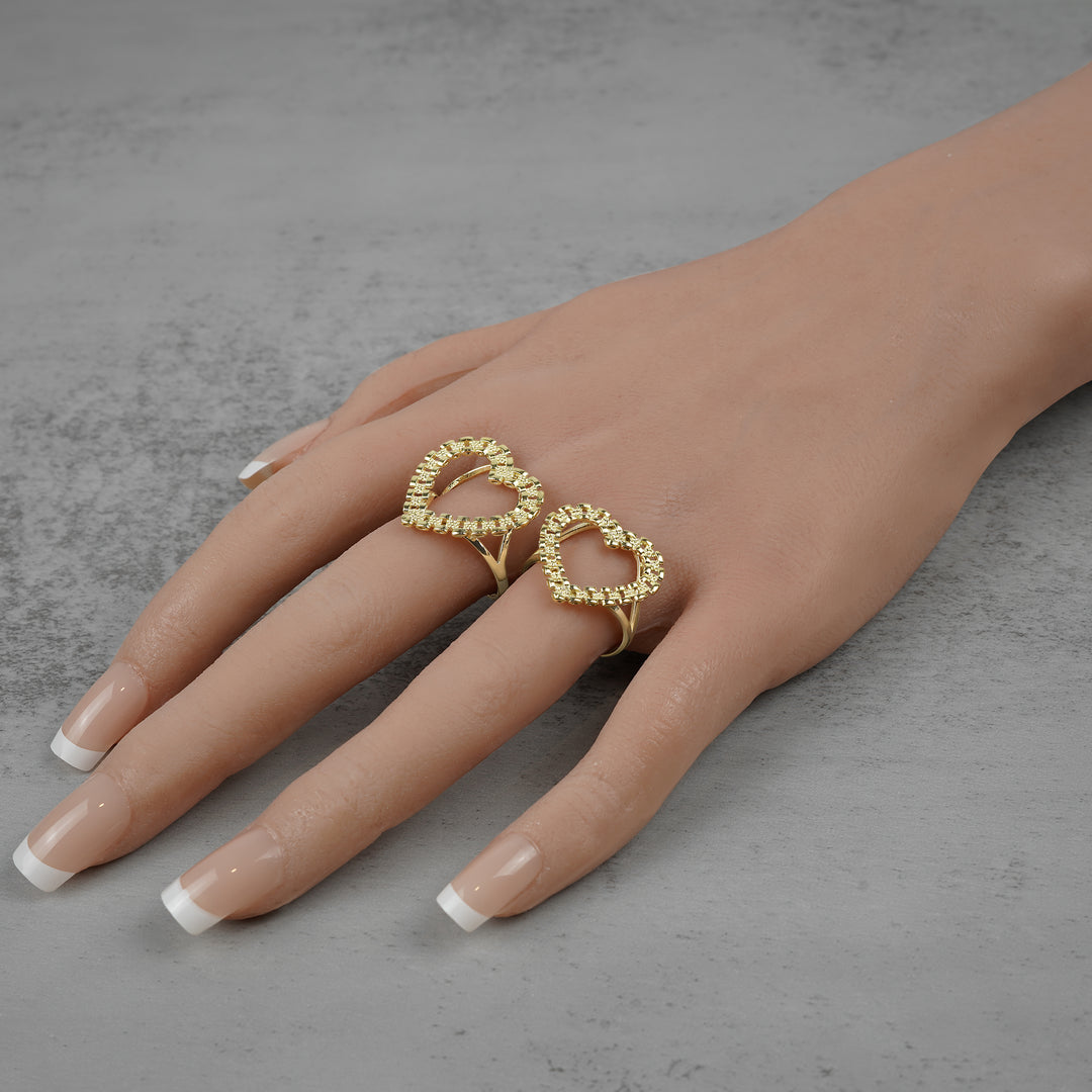 10k Gold Royal Rollie Heart Ring