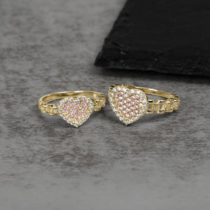 10k Gold Relia Mini Heart Rollie Band Ring