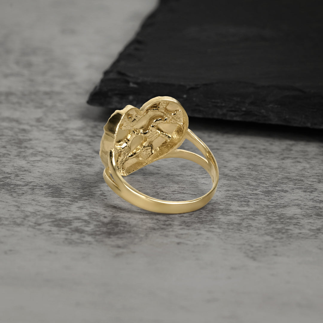 10k & 14k Gold Classic Heart Nugget DC Ring
