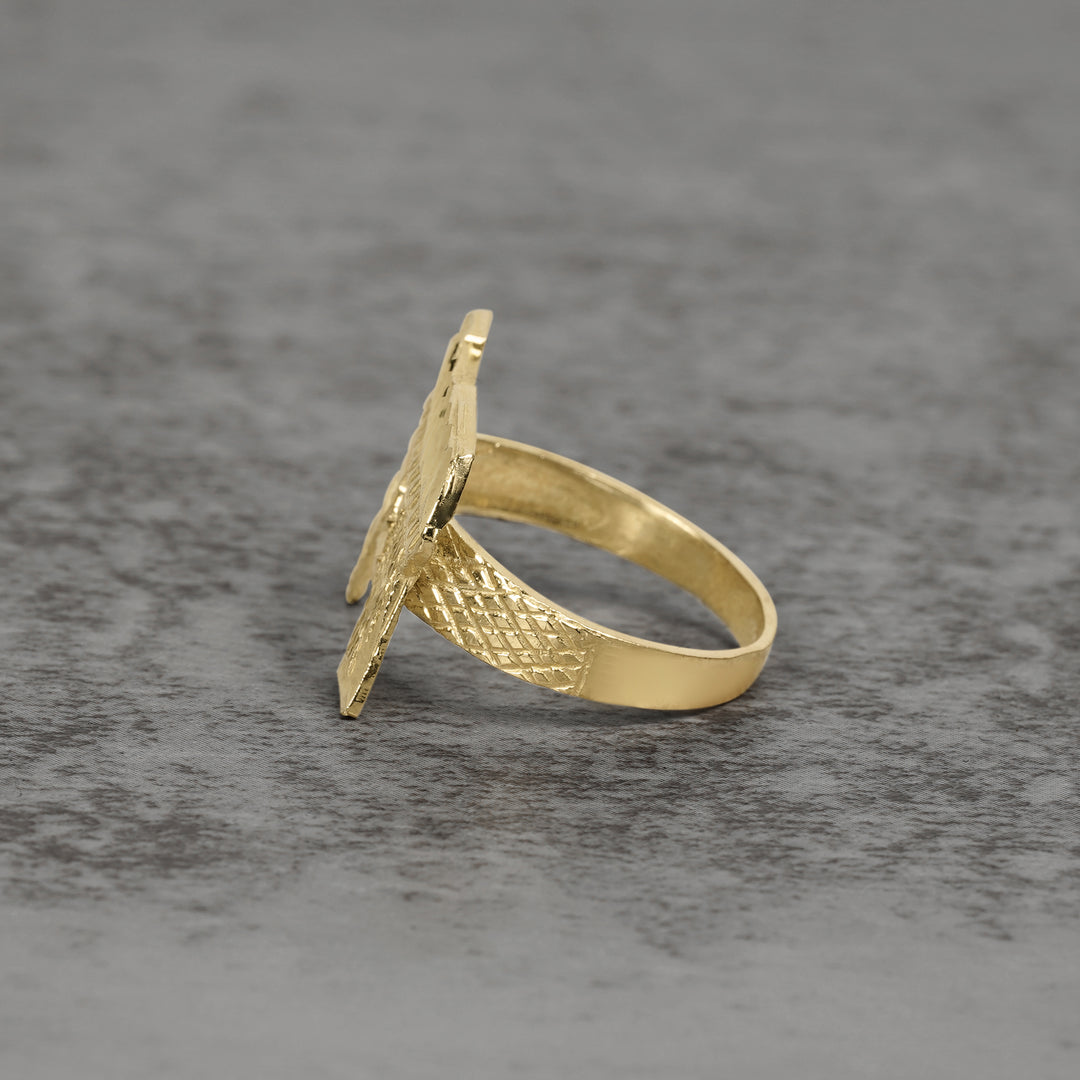 10k Gold Classic Uzi Gun Ring