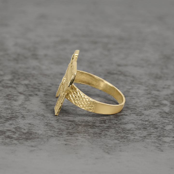 10k Gold Classic Uzi Gun Ring