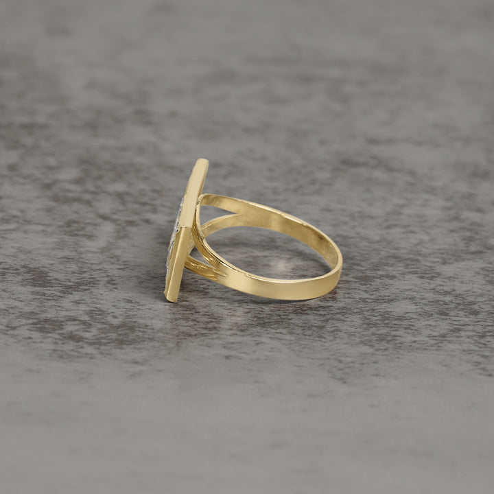 10k & 14k Gold Relic Last Supper Rectangle Two-Tone Ring