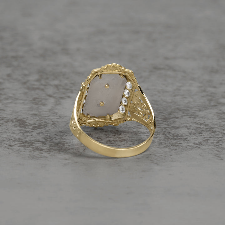 10k & 14k Gold San Judas Two-Tone CZ Royal Ring
