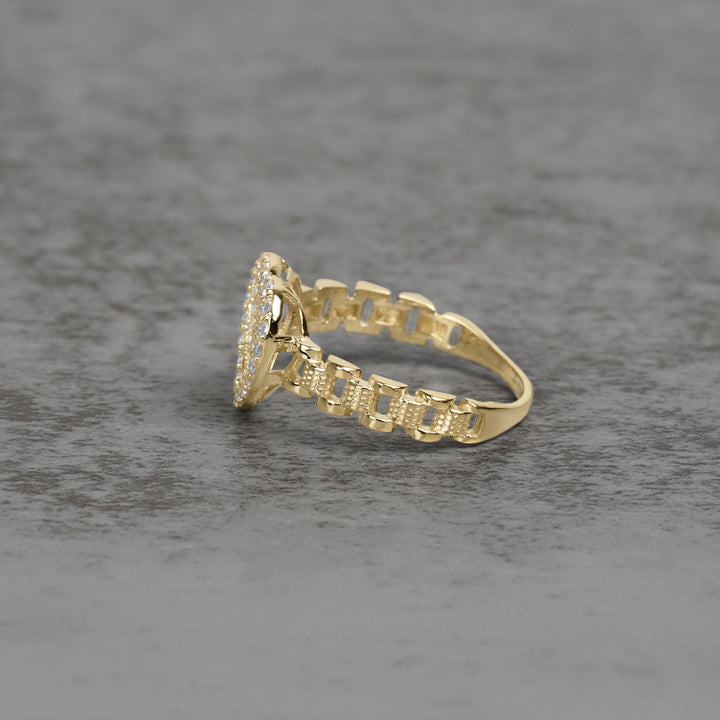 10k Gold Relia Mini Heart Rollie Band Ring