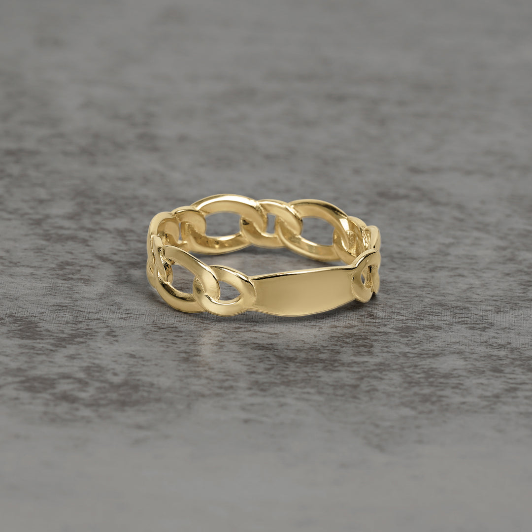 10k & 14k Gold Classic Figaro Band Ring