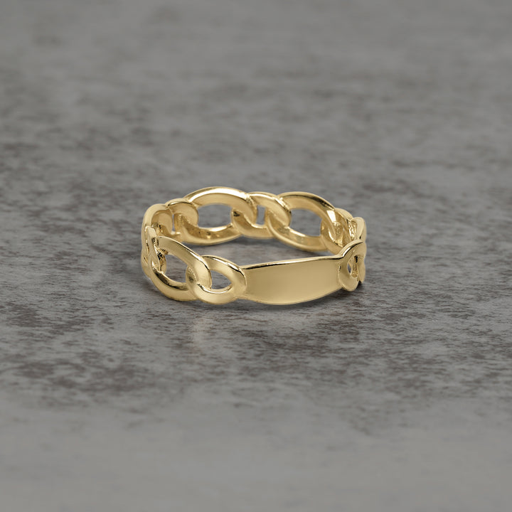 10k & 14k Gold Classic Figaro Band Ring