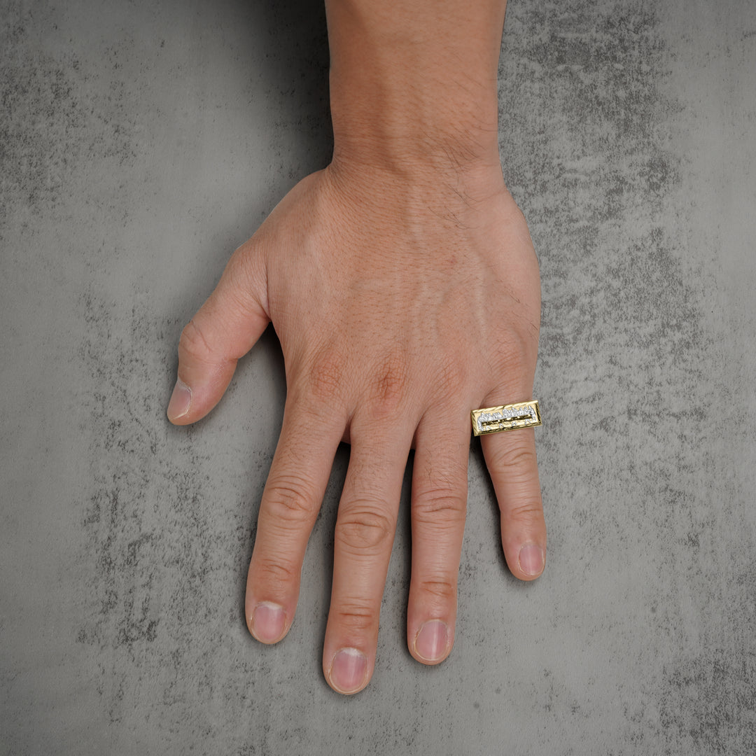 10k & 14k Gold Relic Last Supper Rectangle Two-Tone Ring