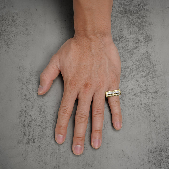 10k & 14k Gold Relic Last Supper Rectangle Two-Tone Ring