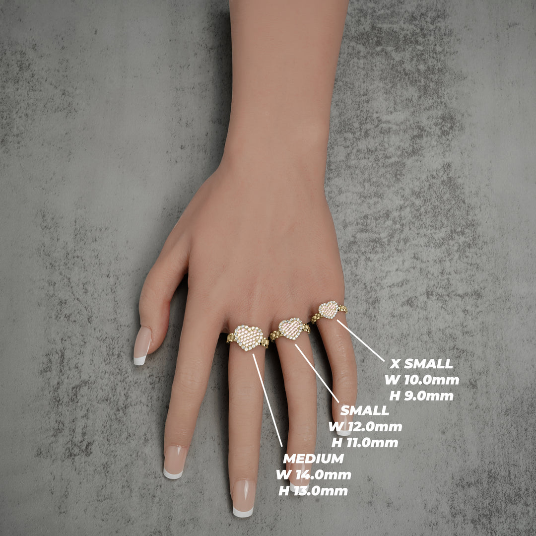 10k Gold Relia Mini Heart Rollie Band Ring