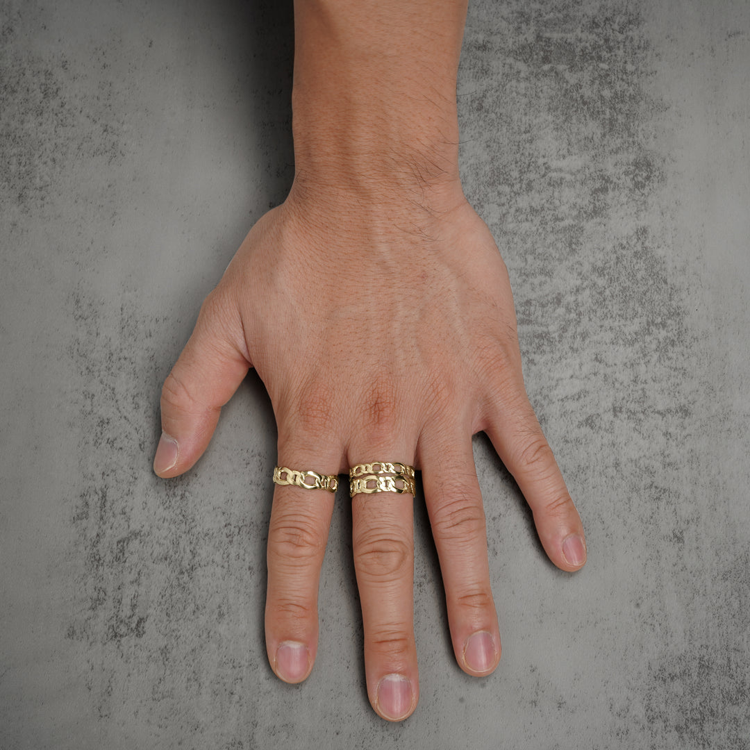10k & 14k Gold Classic Figaro Band Ring