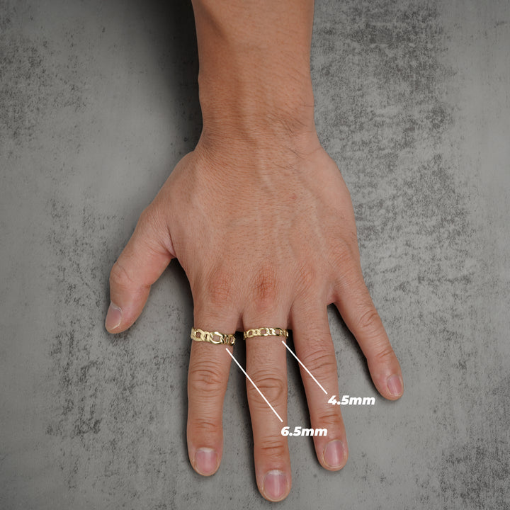 10k & 14k Gold Classic Figaro Band Ring