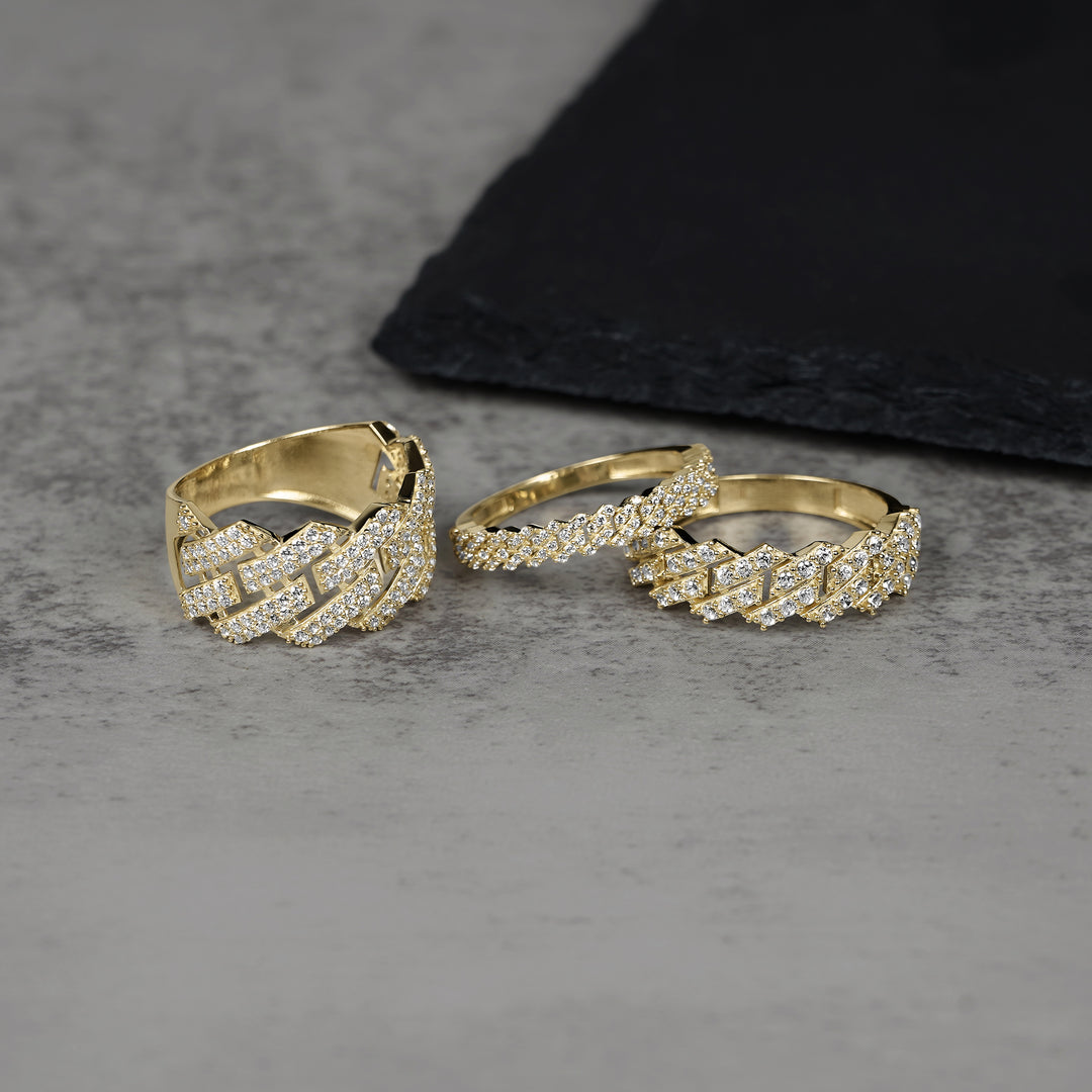 10k Kyrix Iced CZ Cuban Band Ring