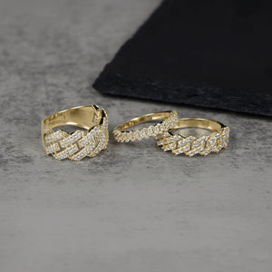 10k Kyrix Iced CZ Cuban Band Ring