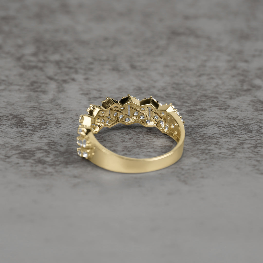 10k Kyrix Iced CZ Cuban Band Ring