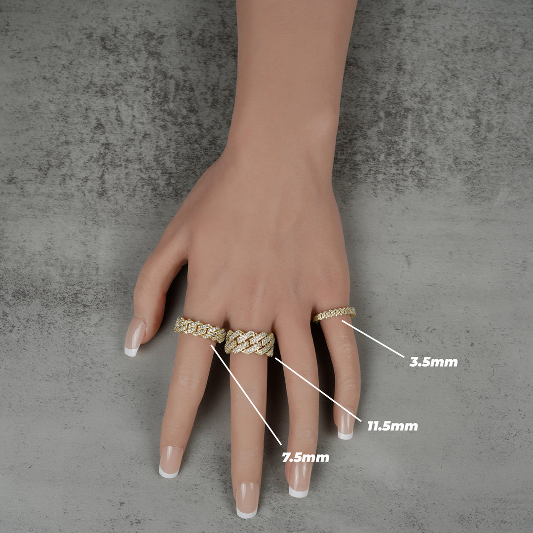 10k Kyrix Iced CZ Cuban Band Ring