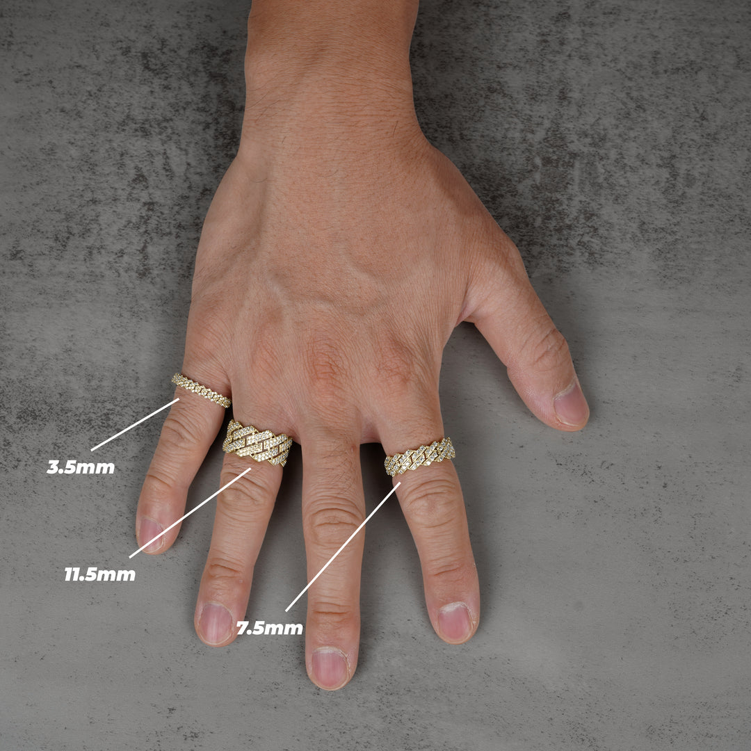 10k Kyrix Iced CZ Cuban Band Ring