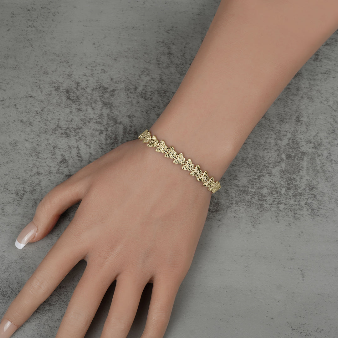 10k Gold Forev Nugget Butterfly Bracelet