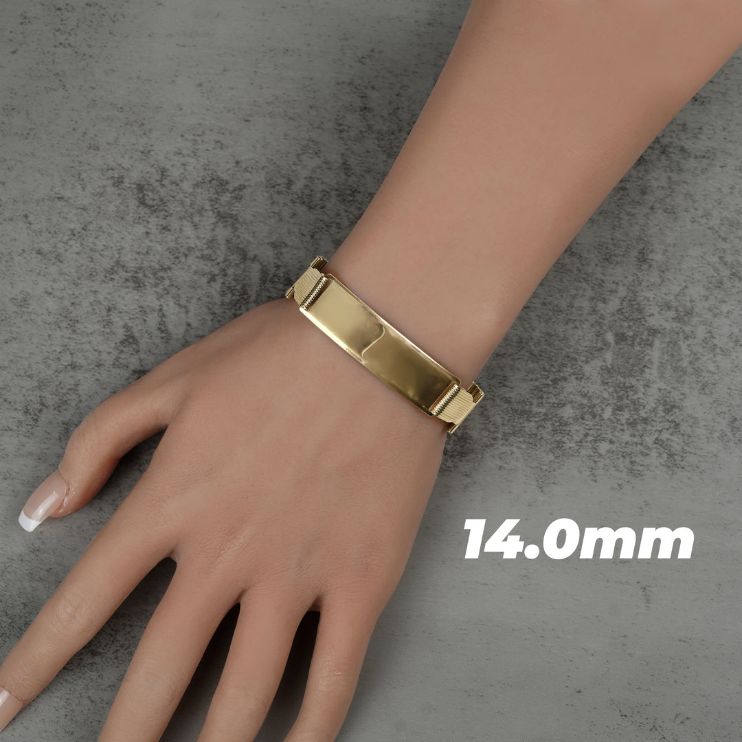 10k Gold Classic Rolex Chain Personalized ID Bracelet/Anklet (Hollow)