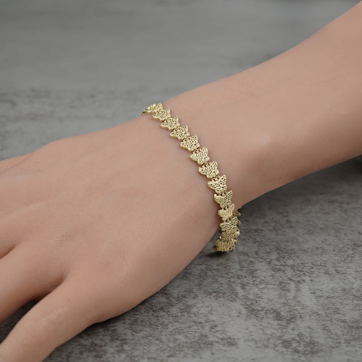 10k Gold Forev Nugget Butterfly Bracelet