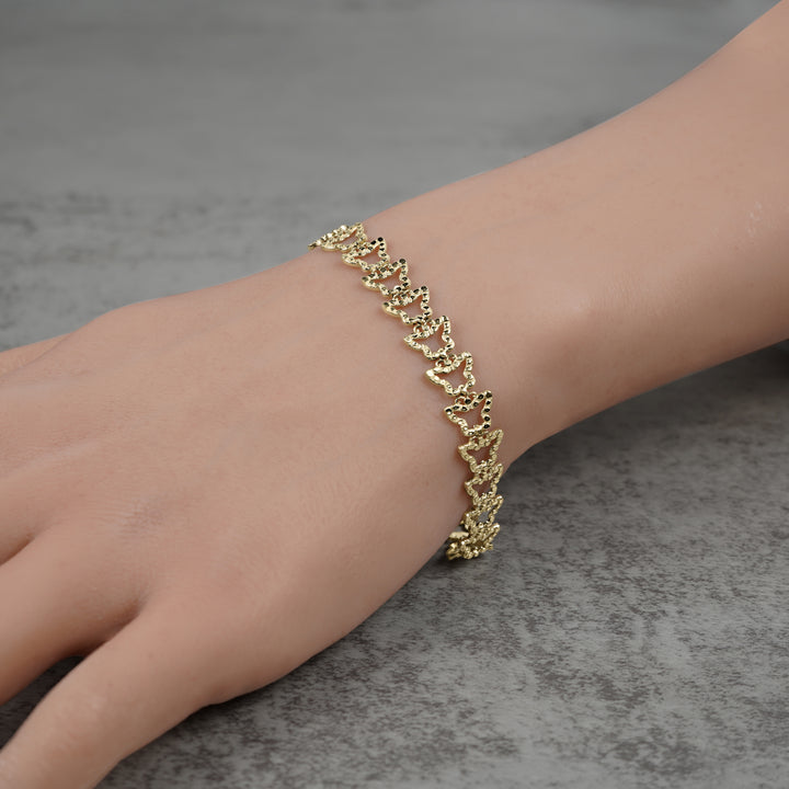 10k Gold Amori Nugget Butterfly Bracelet