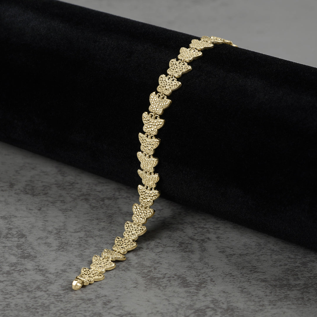 10k Gold Forev Nugget Butterfly Bracelet