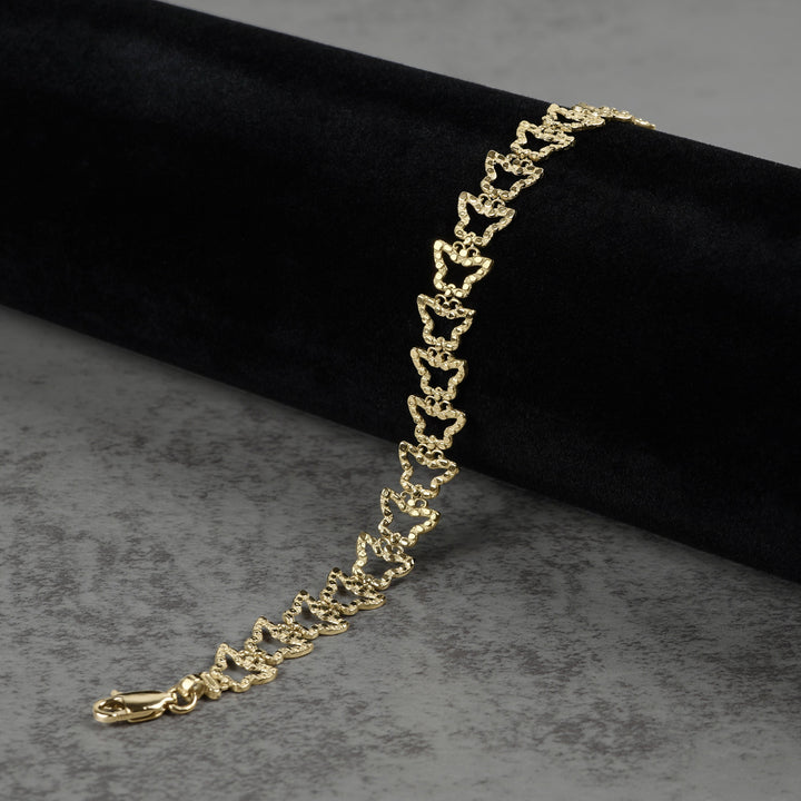 10k Gold Amori Nugget Butterfly Bracelet