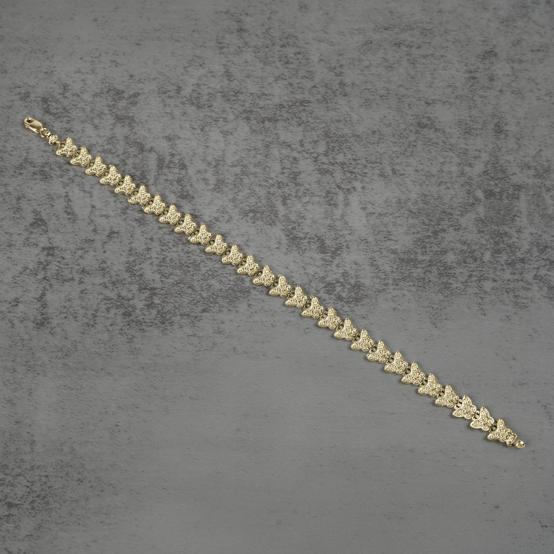 10k Gold Forev Nugget Butterfly Bracelet