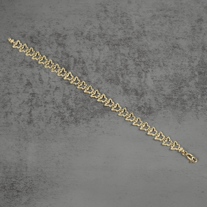 10k Gold Amori Nugget Butterfly Bracelet